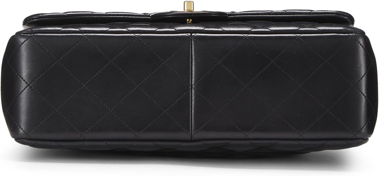 Pre-Loved Black Quilted Lambskin New Classic Double Flap Jumbo