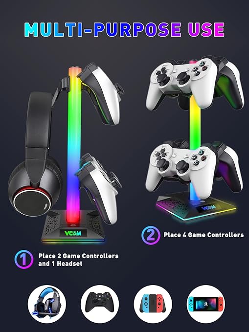 RGB Gaming Headphones Stand